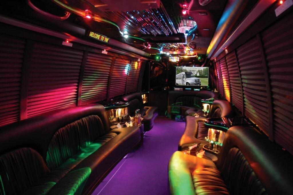 Chicago Bears Party Bus Near Chicago