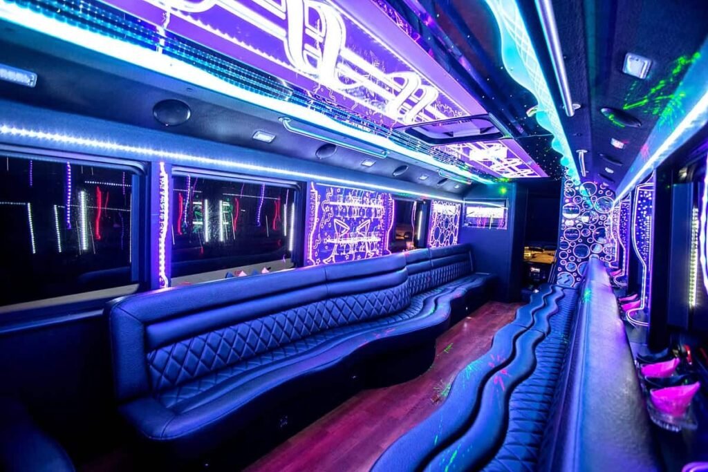 Chicago Bears Party Bus Near Chicago