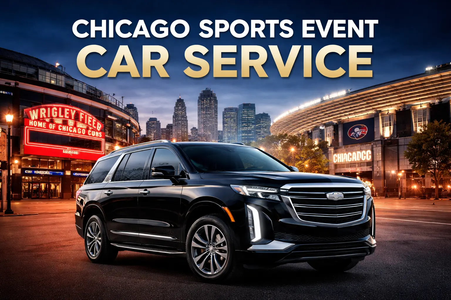 Chicago Sports Event Car Service-Wrigley, Soldier, Bulls