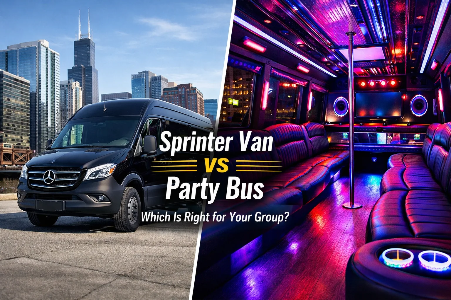Sprinter Van vs Party Bus Chicago