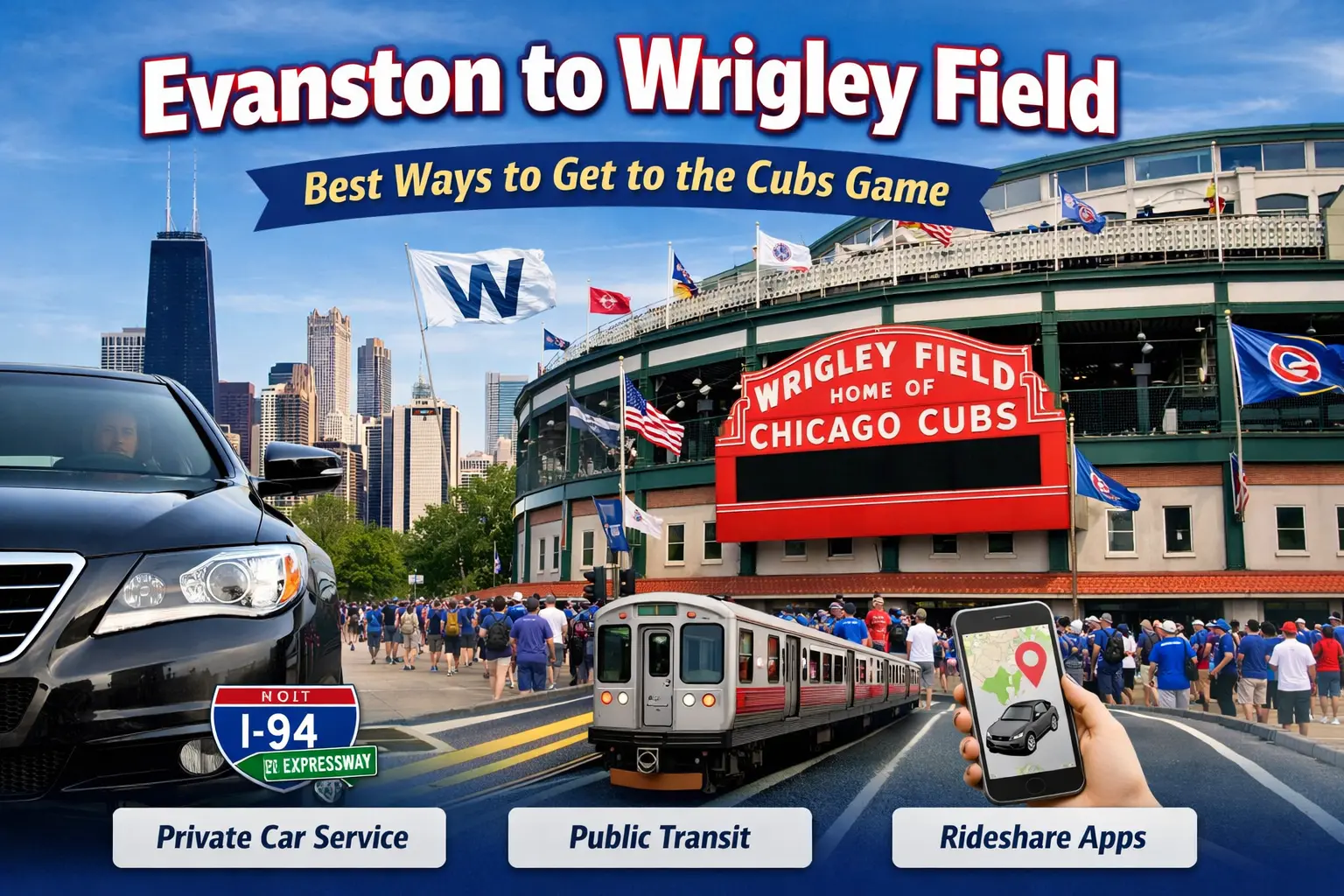 Evanston to Wrigley Field transportation